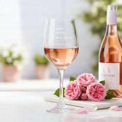 Personalised Fabulous Grandma Engraved Wine Glass Gift with Sentiment Personalised Wine Glasses ukgiftstoreonline