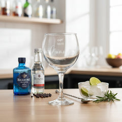 Personalised Mummy Gin and Tonic Engraved Glass with Sentiment Gift Boxed Personalised Gin Glass ukgiftstoreonline