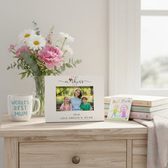 Personalised White Happy Mothers Day Photo Frame Gift Photo Frame ukgiftstoreonline