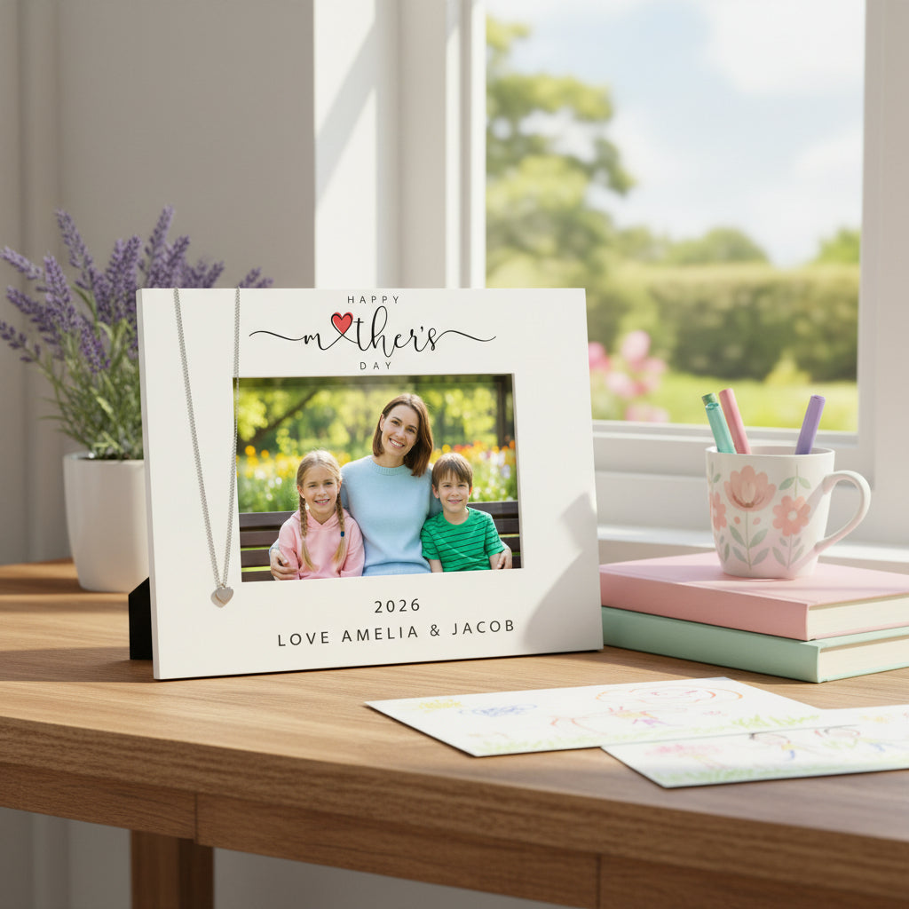 Personalised White Happy Mothers Day Photo Frame Gift Photo Frame ukgiftstoreonline