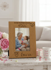 Personalised First Mothers Day as a Nan Engraved Photo Frame Portrait Photo Frame ukgiftstoreonline