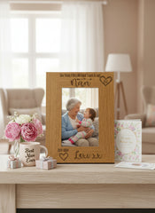 Personalised First Mothers Day as a Nan Engraved Photo Frame Portrait Photo Frame ukgiftstoreonline
