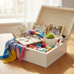 Personalised Special Mum Wreath Design Keepsake Luxury Wooden Box Keepsake Wooden Box ukgiftstoreonline
