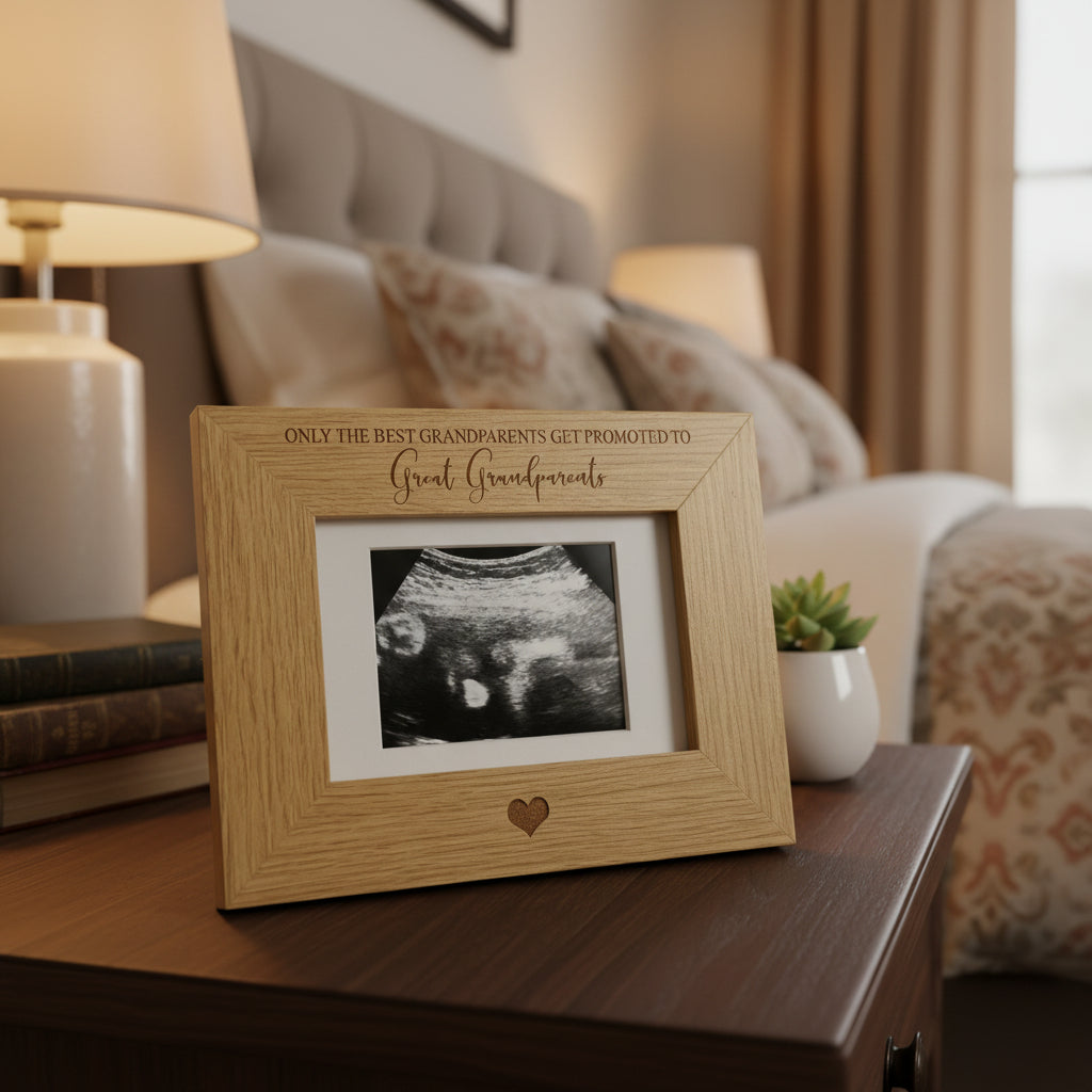 Best grandparents get promoted to great grandparents Baby Scan Frame Gift Photo Frame ukgiftstoreonline