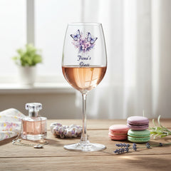 Personalised Purple Butterfly Wine Glass Gift For Her