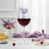 Personalised Purple Butterfly Wine Glass Gift For Her