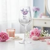 Personalised Purple Butterfly Wine Glass Gift For Her