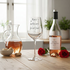 Mum Friend Sentiment Personalised Engraved Wine Glass Personalised Wine Glasses ukgiftstoreonline