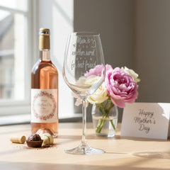 Mum Friend Sentiment Personalised Engraved Wine Glass Personalised Wine Glasses ukgiftstoreonline