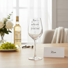 Mum Friend Sentiment Personalised Engraved Wine Glass Personalised Wine Glasses ukgiftstoreonline