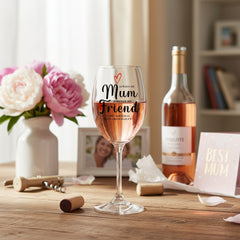 Personalised Mum Wine Glass Gift For Her With Love Heart Any Occasion Personalised Gin Glass ukgiftstoreonline