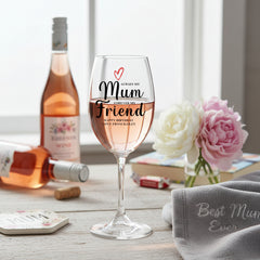 Personalised Mum Wine Glass Gift For Her With Love Heart Any Occasion Personalised Gin Glass ukgiftstoreonline