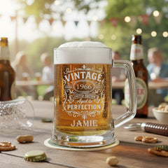 Personalised Engraved Tankard Beer Mug Stein Any Age And Year With Name Happy Birthday Gift Boxed, 510ml personalised beer glasses ukgiftstoreonline