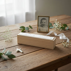 Personalised Christening Day Vintage Style Wooden Certificate Holder Birth certificate holder ukgiftstoreonline