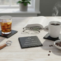 Personalised any engraving slate coaster gift suitable for Birthdays, anniversaries, mothers day fathers day, valentines and Christmas Personalised Slate Marker ukgiftstoreonline