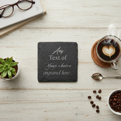 Personalised any engraving slate coaster gift suitable for Birthdays, anniversaries, mothers day fathers day, valentines and Christmas Personalised Slate Marker ukgiftstoreonline