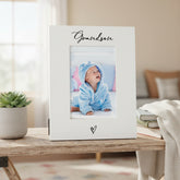 White 6x4 Portrait Picture Photo Frame Grandson Heart Photo Frame ukgiftstoreonline