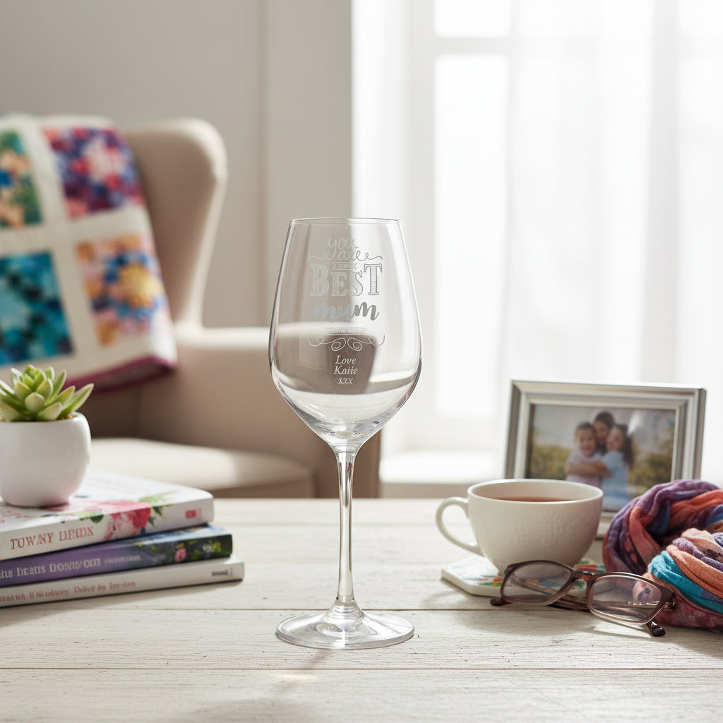 Gift For Mum Personalised Engraved Wine Glass With sentiment Personalised Wine Glasses ukgiftstoreonline