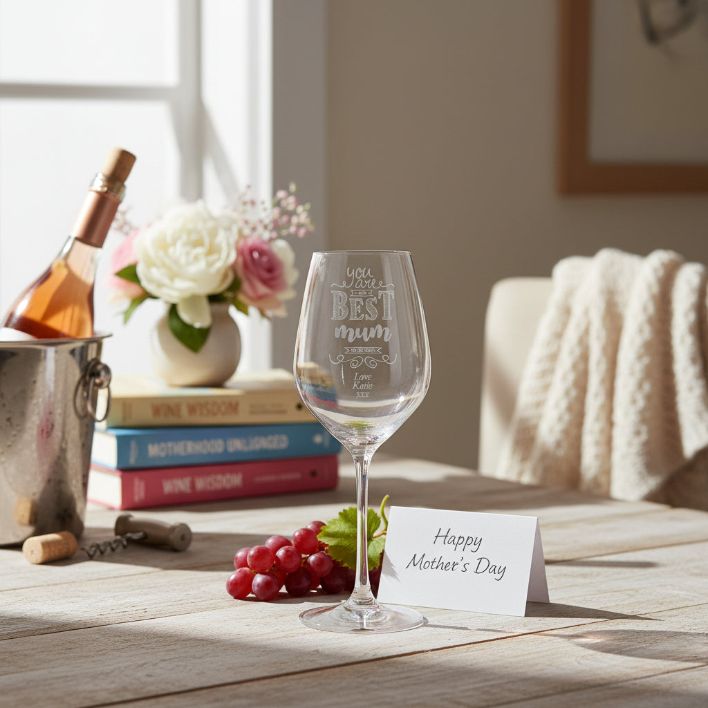 Gift For Mum Personalised Engraved Wine Glass With sentiment Personalised Wine Glasses ukgiftstoreonline