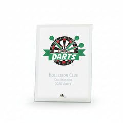 Personalised Darts Competition Award Trophy Plaque With Colour Print