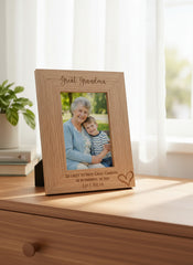 Personalised Great Grandma Love Heart Engraved Photo Frame Gift personalised photo frames ukgiftstoreonline