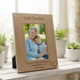 Personalised Great Grandma Love Heart Engraved Photo Frame Gift personalised photo frames ukgiftstoreonline