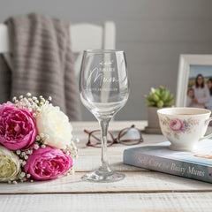 Personalised Fabulous Mum Engraved Wine Glass Gift with Sentiment Personalised Wine Glasses ukgiftstoreonline
