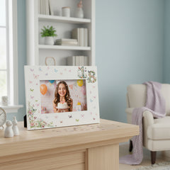 18th Birthday Photo Picture Frame Gift For Her With Butterflies and Flowers Photo Frame ukgiftstoreonline