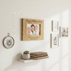 Personalised Happy Mothers Day Engraved Wooden Photo Frame Gift Mothers Day Photo Frame ukgiftstoreonline