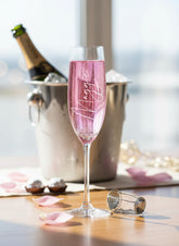 Personalised Engraved Champagne Flute Prosecco Glass Any Name Script Font
