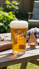 Personalised Grandad Beer Glass Engraved Pint Glass For Birthdays Christmas Or Fathers Day personalised beer glass ukgiftstoreonline