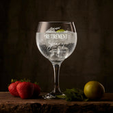 Personalised Retirement Gin and Tonic or Cocktail Glass with Name Gift Boxed Personalised Cocktail Glass ukgiftstoreonline