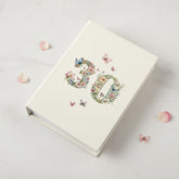 30th Birthday Photo Album Gift For Her 100 Photos 6"x4" Butterflies and Flowers Personalised Photo Album ukgiftstoreonline