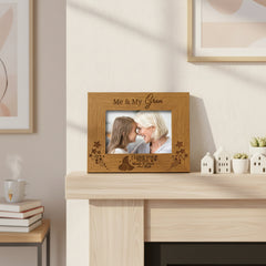 Me and My Gran Love You To The Moon Engraved Wooden Photo Frame Gift Gran Photo Frame ukgiftstoreonline