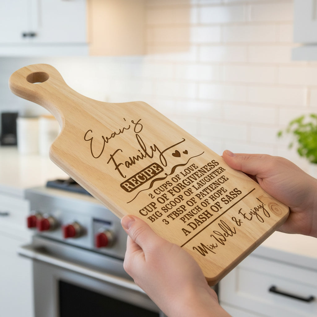 Personalised Family Rules Love Chopping Board For Kitchen Decoration chopping Board ukgiftstoreonline