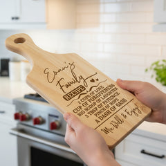 Personalised Family Rules Love Chopping Board For Kitchen Decoration chopping Board ukgiftstoreonline