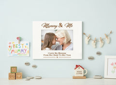 White Engraved Mummy and Me Photo Frame Gift Photo Frame ukgiftstoreonline