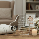 Engraved Personalised Mum Gift Crystal Glass Clock With Sentiment Personalised Clocks ukgiftstoreonline