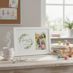 Personalised Special Mum Wreath Design Gift Photo Frame personalised photo frames ukgiftstoreonline