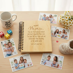 Personalised Mum Sentiment Wooden Large Photo Album Engraved Gift Scrapbook ukgiftstoreonline