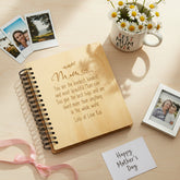 Personalised Mum Sentiment Wooden Large Photo Album Engraved Gift Scrapbook ukgiftstoreonline