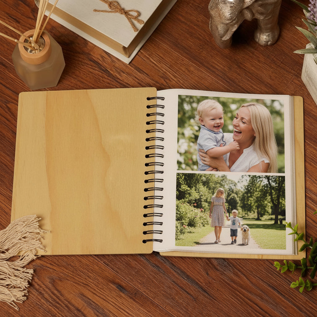 Personalised Mum Sentiment Wooden Large Photo Album Engraved Gift Scrapbook ukgiftstoreonline