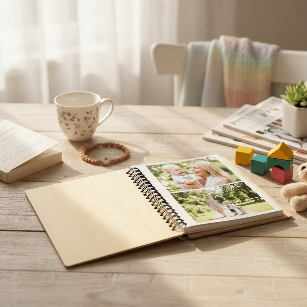 Personalised Mum Sentiment Wooden Large Photo Album Engraved Gift Scrapbook ukgiftstoreonline