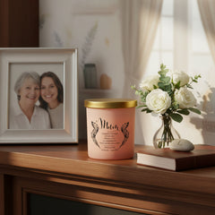 Beautiful Pink Mum Memorial Remembrance Personalised Candle Gift Tea Light Holder ukgiftstoreonline