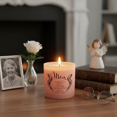 Beautiful Pink Mum Memorial Remembrance Personalised Candle Gift Tea Light Holder ukgiftstoreonline