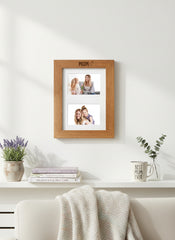 Mum Engraved Wooden Photo Picture Frame Double 6x4 Inch Landscape Photo Frame ukgiftstoreonline
