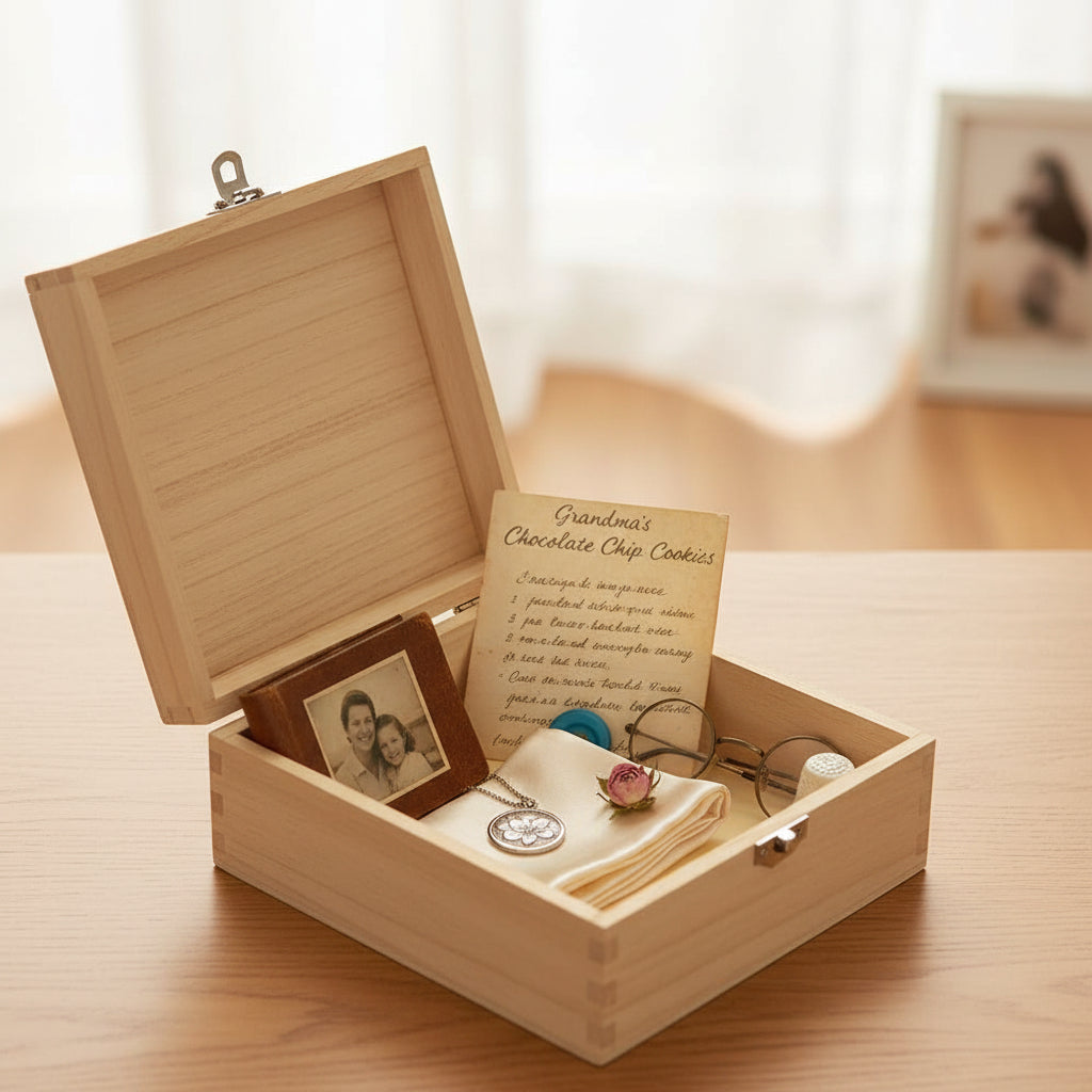 Mum In Loving Memory Engraved Wooden Keepsake Box Gift Keepsake Memory Box ukgiftstoreonline