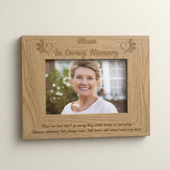Mum Memorial Remembrance Engraved Wooden Photo Frame 4x6, 5x7, 8x10 Inches Mum Photo Frame ukgiftstoreonline