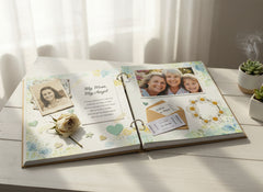 Mum Remembrance In Loving Memory Engraved Wooden Guest Book, Scrap Book or Photo Album Scrapbook ukgiftstoreonline