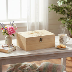 Special Mum Gift Personalised Large Engraved Wooden Keepsake Box Keepsake Memory Box Raised Words
